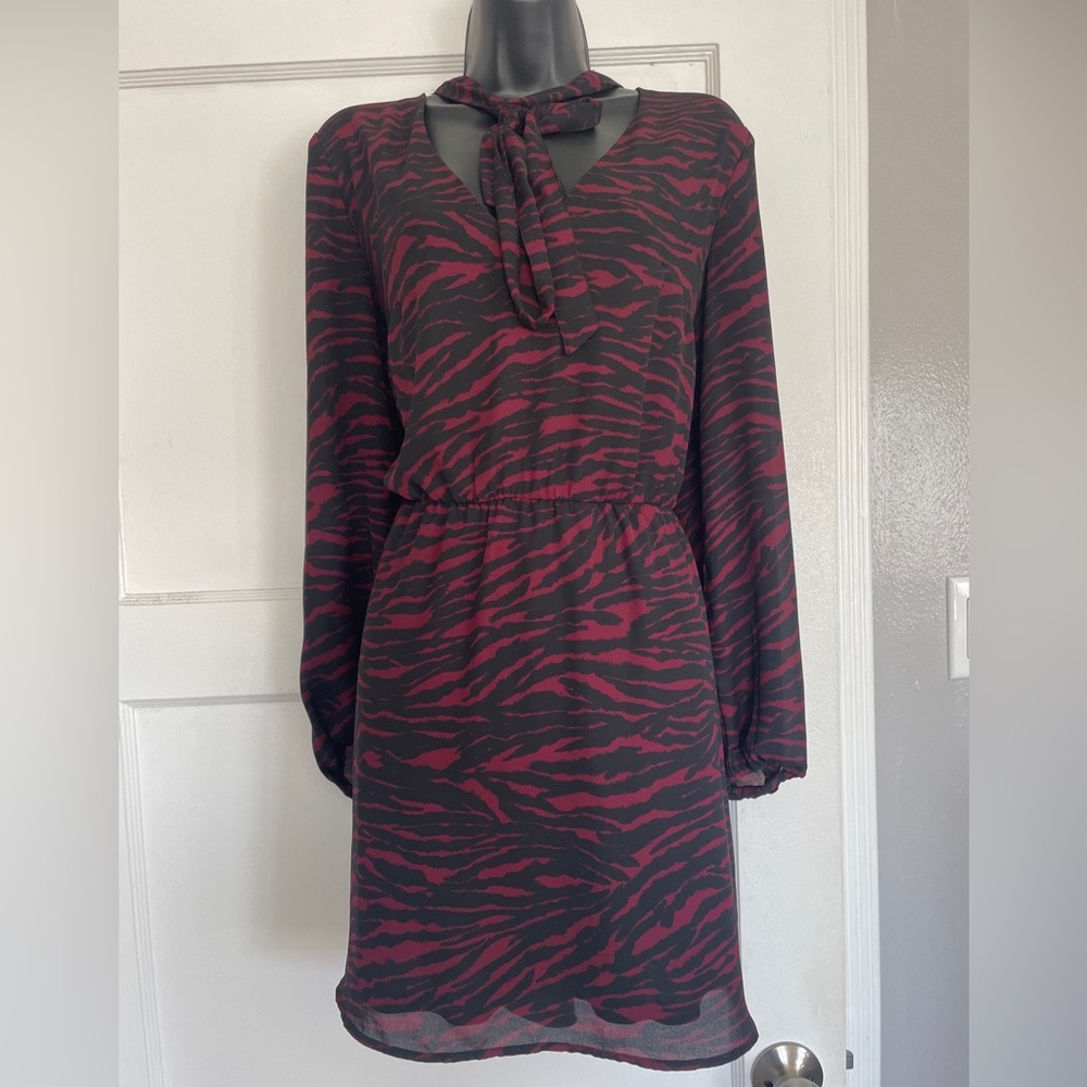 H&M Women’s Dress US Size 12 Red & Black Zebra Print